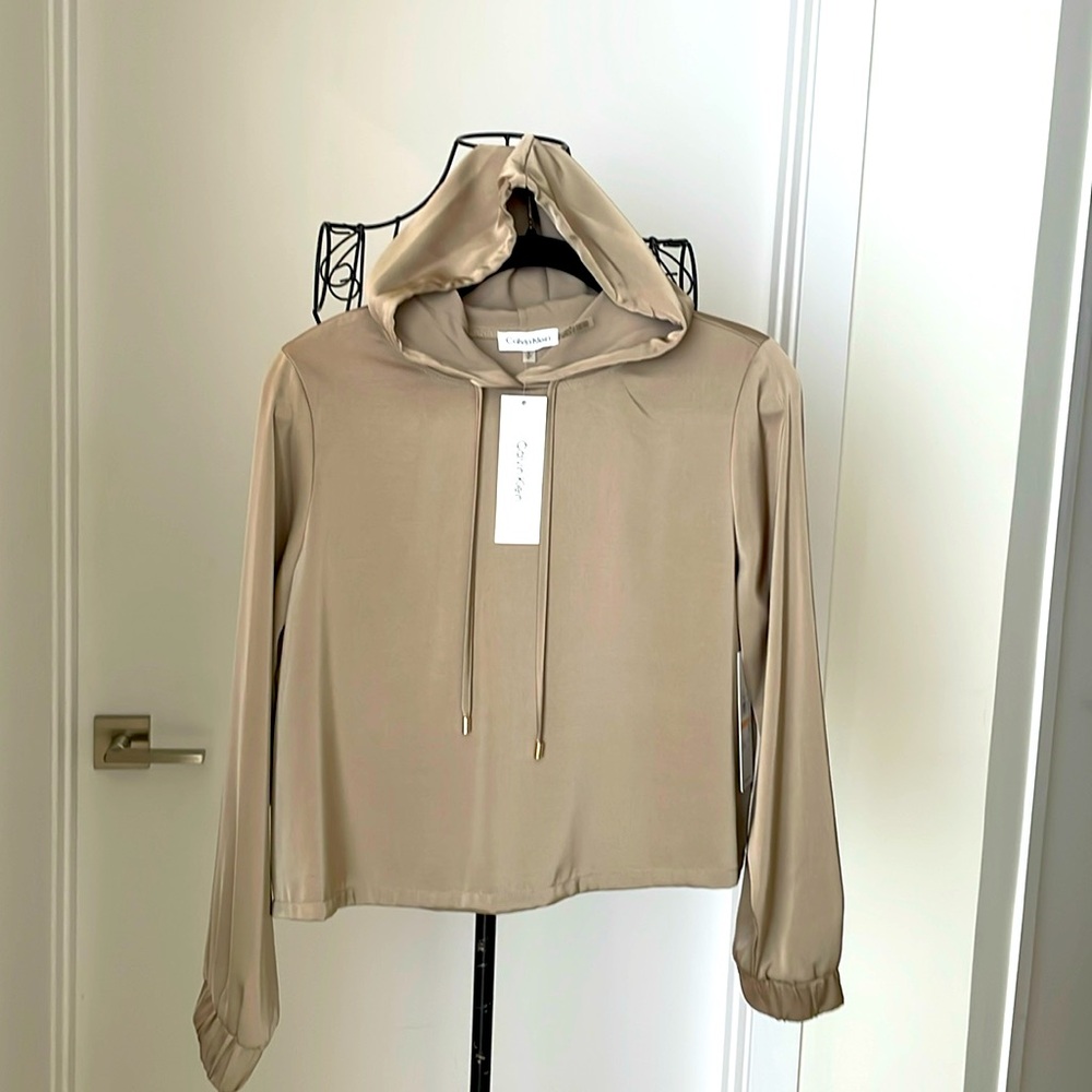 NWT CALVIN KLEIN PURE LOUNGE LONG SLEEVE HOODIE